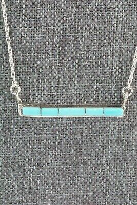 Turquoise & Sterling Silver Necklace - Rolanda Natachu