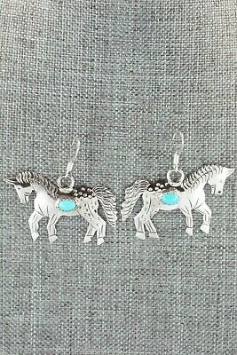 Turquoise & Sterling Silver Earrings - Louise Yazzie