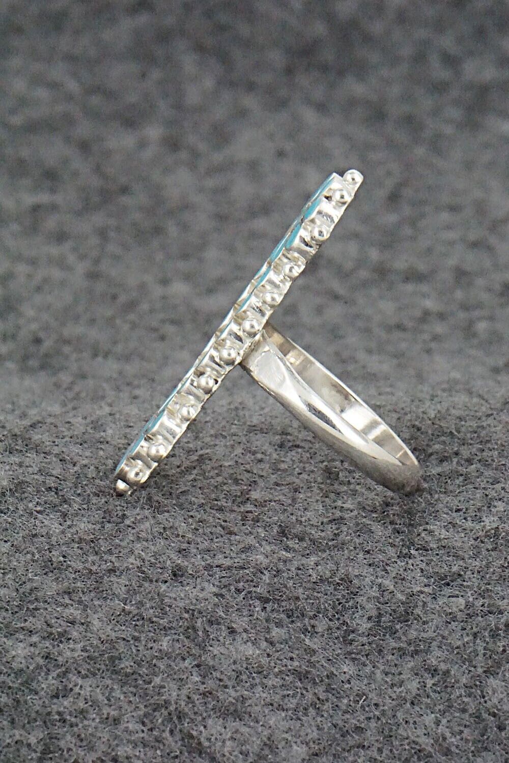 Turquoise & Sterling Silver Ring - Michelle Peina - Size 8