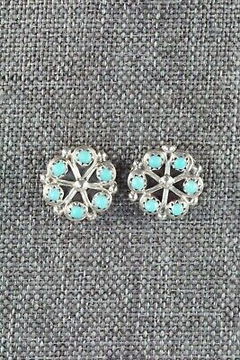 Turquoise & Sterling Silver Earrings - Gloria Lonasee - High Lonesome Trading