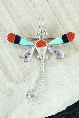 Multi Stone and Sterling Silver Pendant & Pin - Lyndon Ahiyite