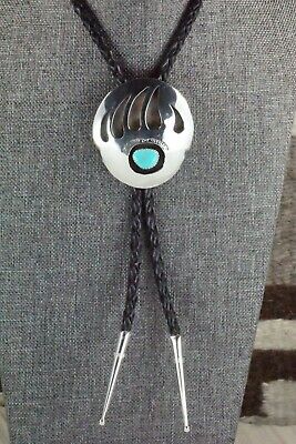 Turquoise & Sterling Silver Bolo Tie - Pearlene Spencer