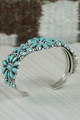 Navajo Turquoise and Sterling Silver Bracelet - Zeita Begay