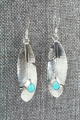 Turquoise & Sterling Silver Earrings - Genevieve Frank