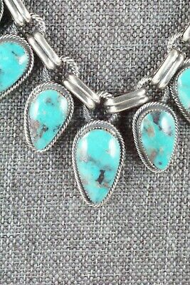 Turquoise & Sterling Silver Necklace and Earrings - Bobby Platero