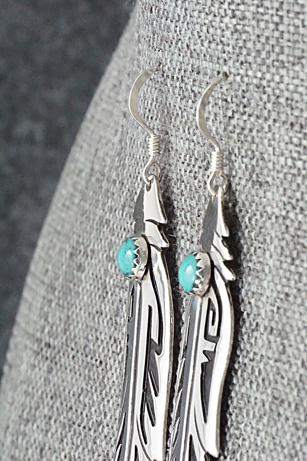 Turquoise & Sterling Silver Earrings - Rosita Singer
