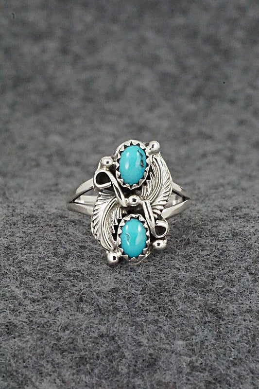 Turquoise & Sterling Silver Ring - William Begay - Size 5.75
