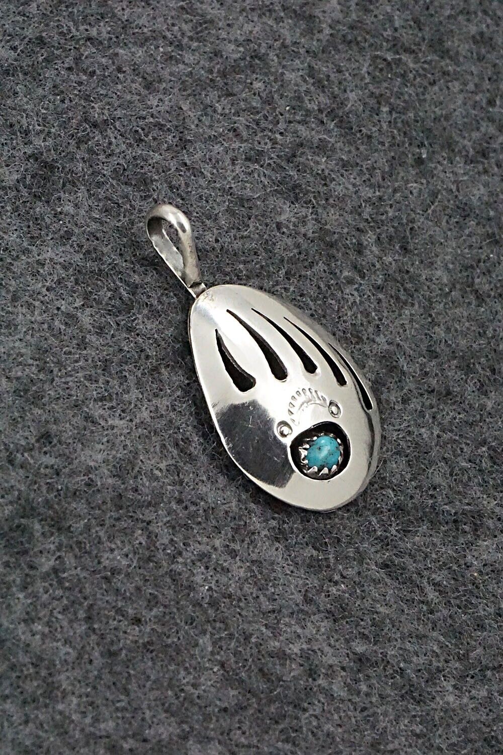 Turquoise & Sterling Silver Pendant - Ervin Begay