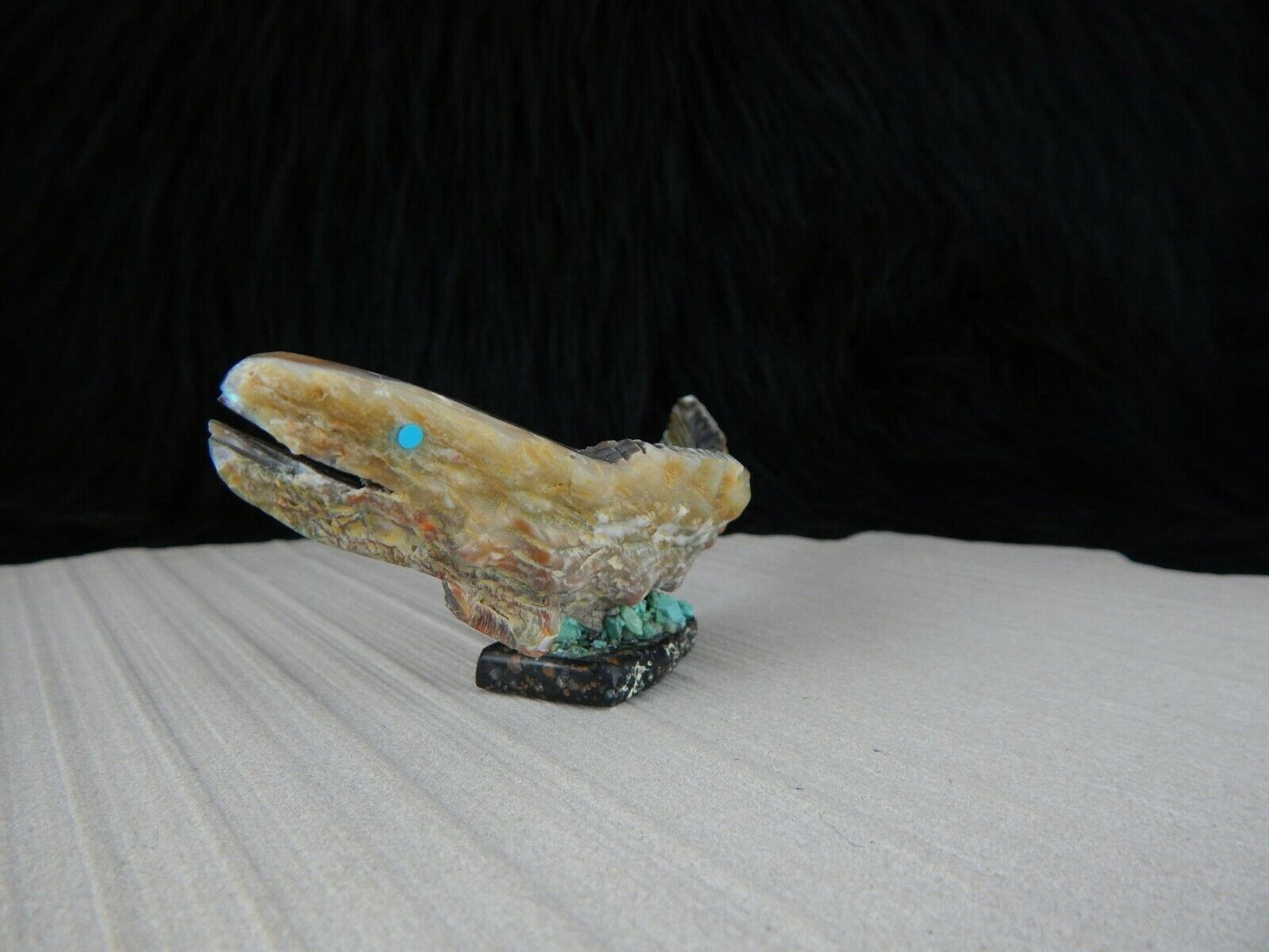 Fish Zuni Fetish Carving - Bernard Laiwakete - High Lonesome Trading