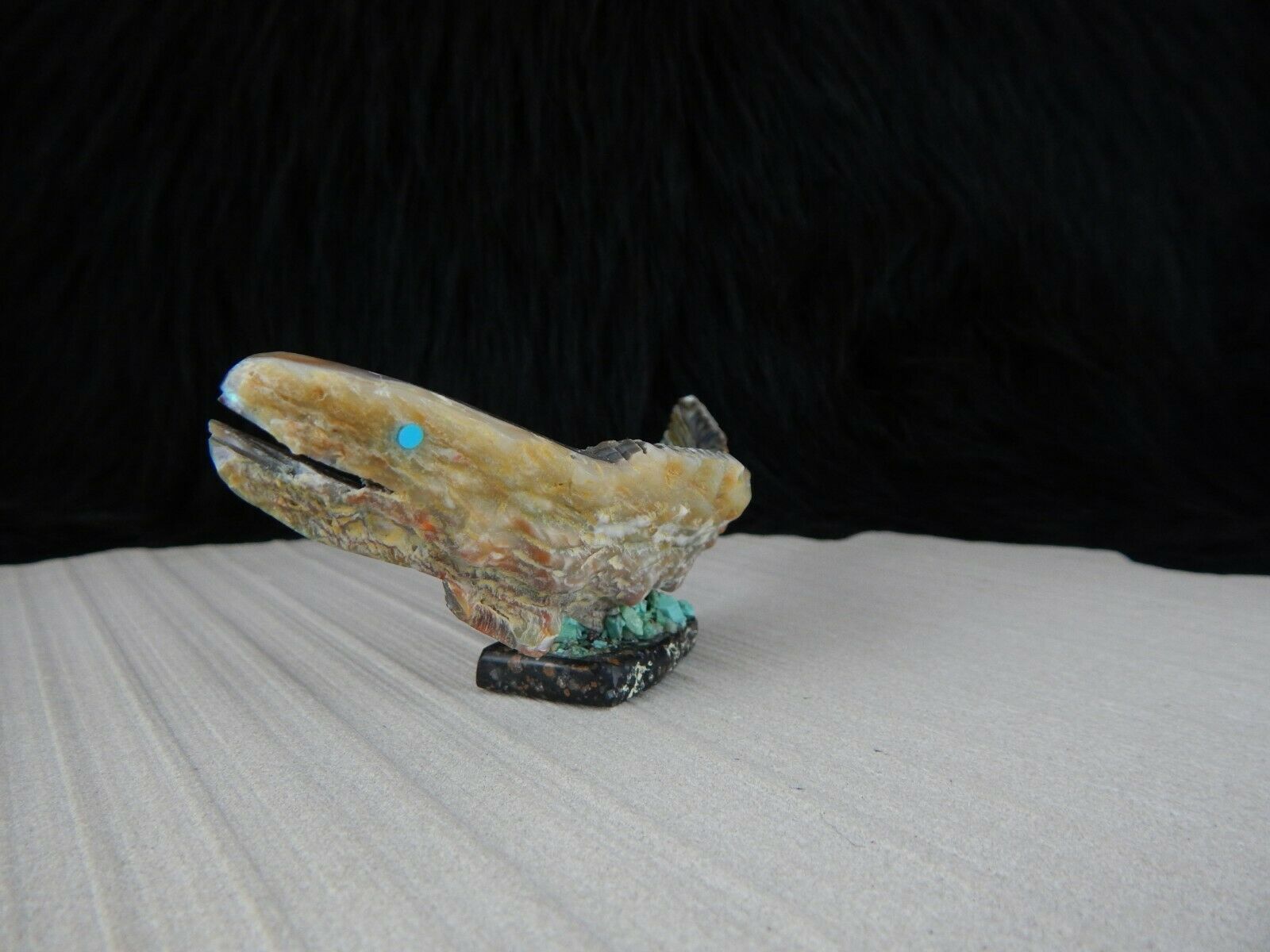 Fish Zuni Fetish Carving - Bernard Laiwakete - High Lonesome Trading