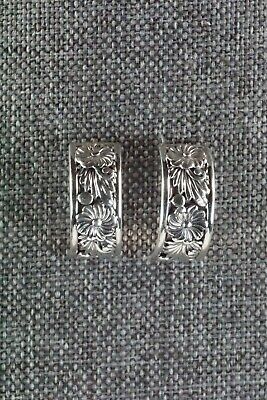 Navajo Sterling Silver Floral Earrings - Tom Dinesto
