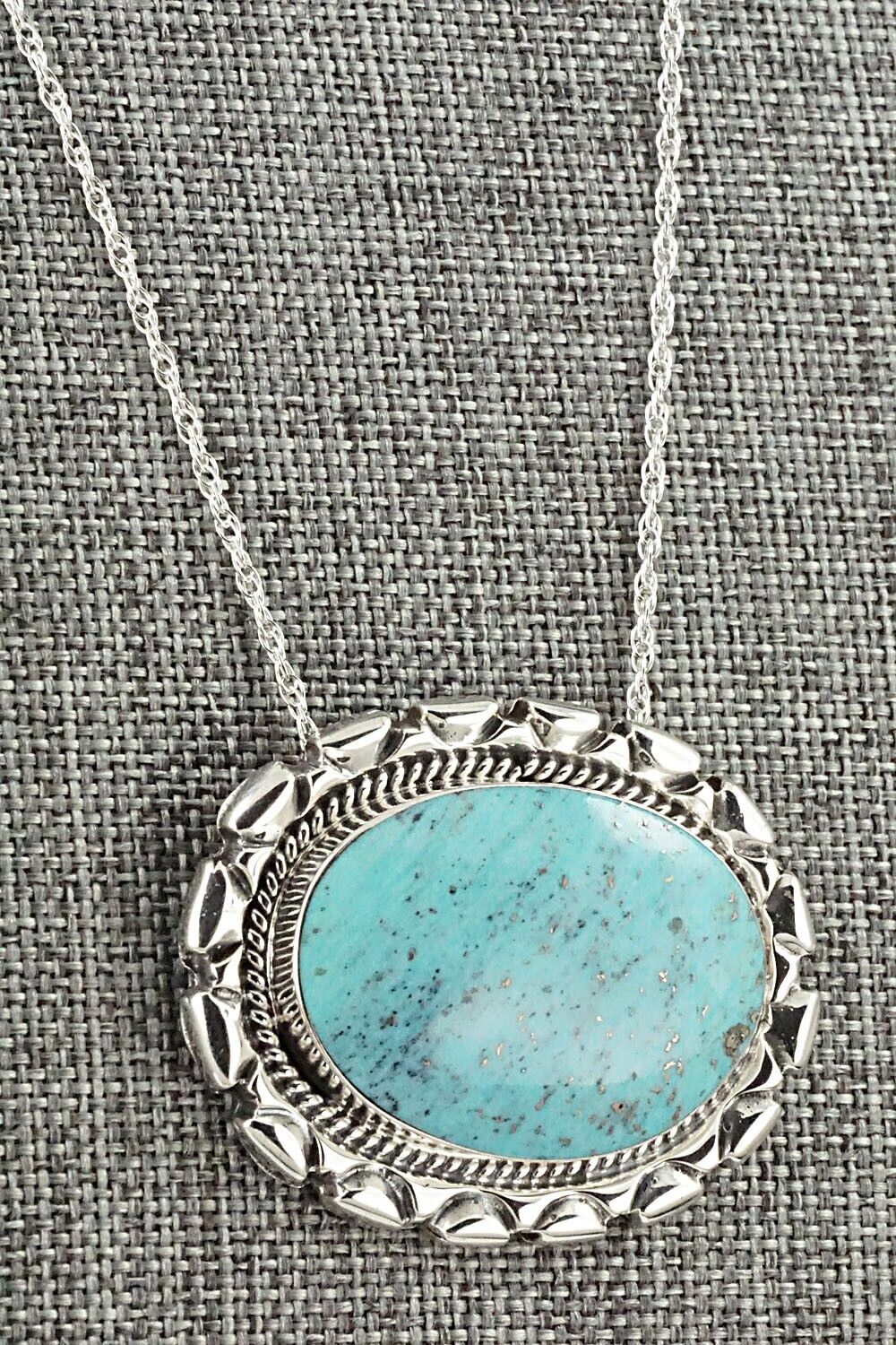 Turquoise & Sterling Silver Necklace - Jimson Belin