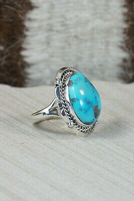 Navajo Turquoise & Sterling Silver Ring - Daniel Benally - Size 7