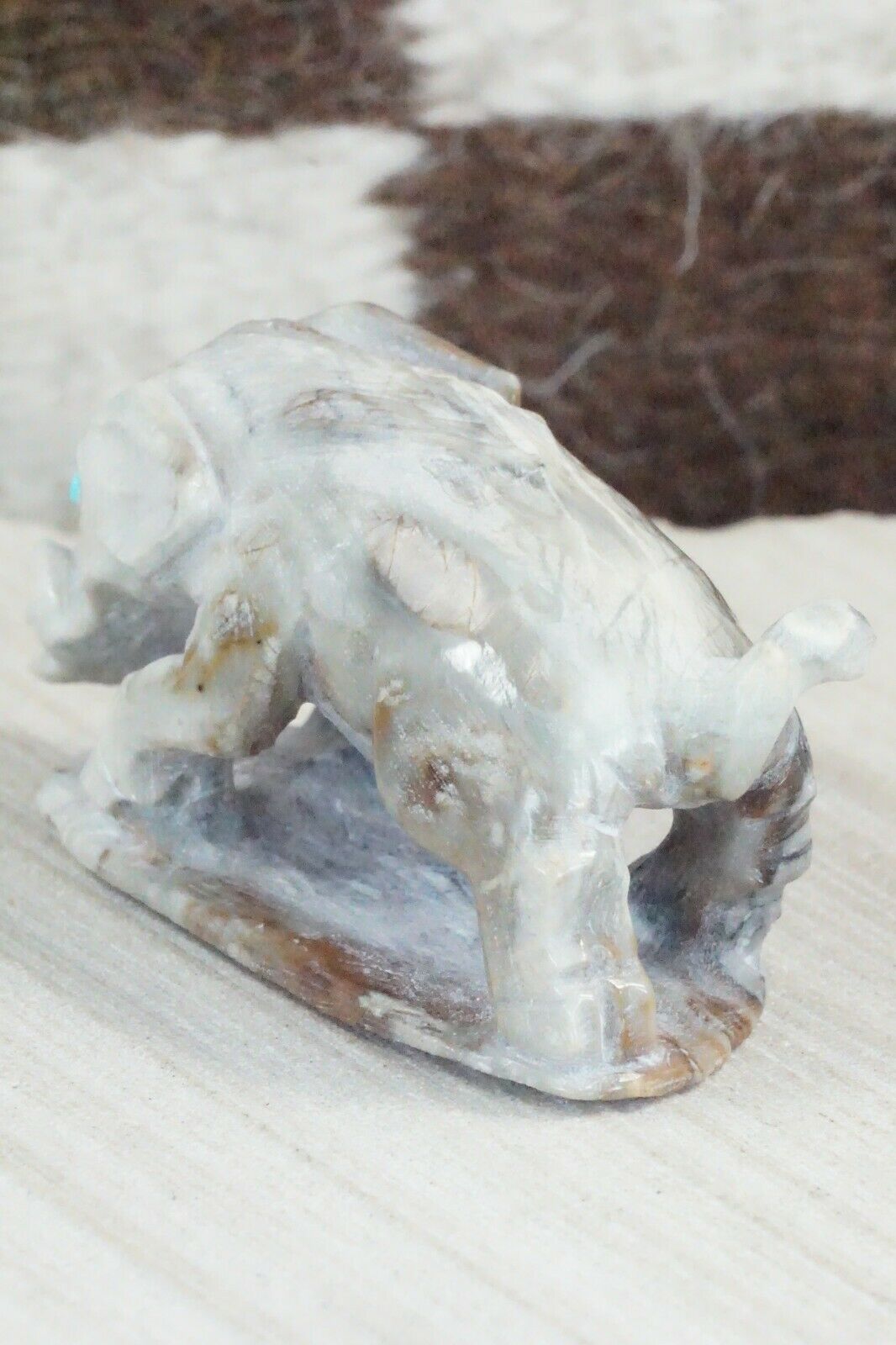 Boar Zuni Fetish Carving - Derrick Kaamasee