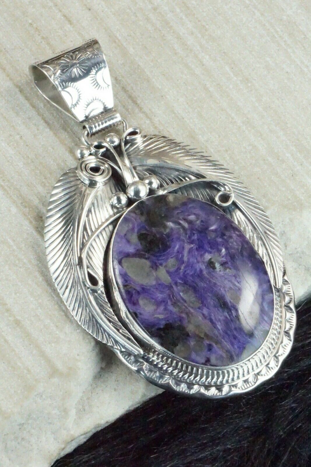 Charoite & Sterling Silver Pendant - Davey Morgan