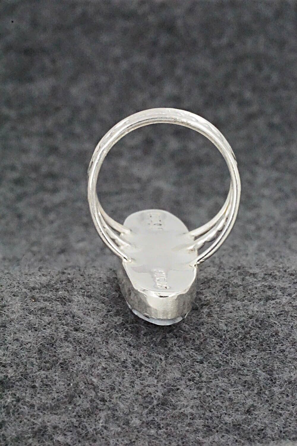 White Buffalo & Sterling Silver Ring - Harold Smith - Size 7