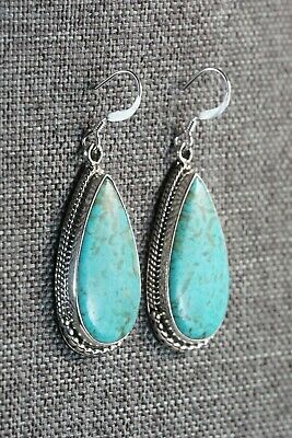 Navajo Turquoise & Sterling Silver Earrings - Sharon McCarthy