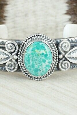 Kingman Turquoise & Sterling Silver Bracelet - Michael Calladitto