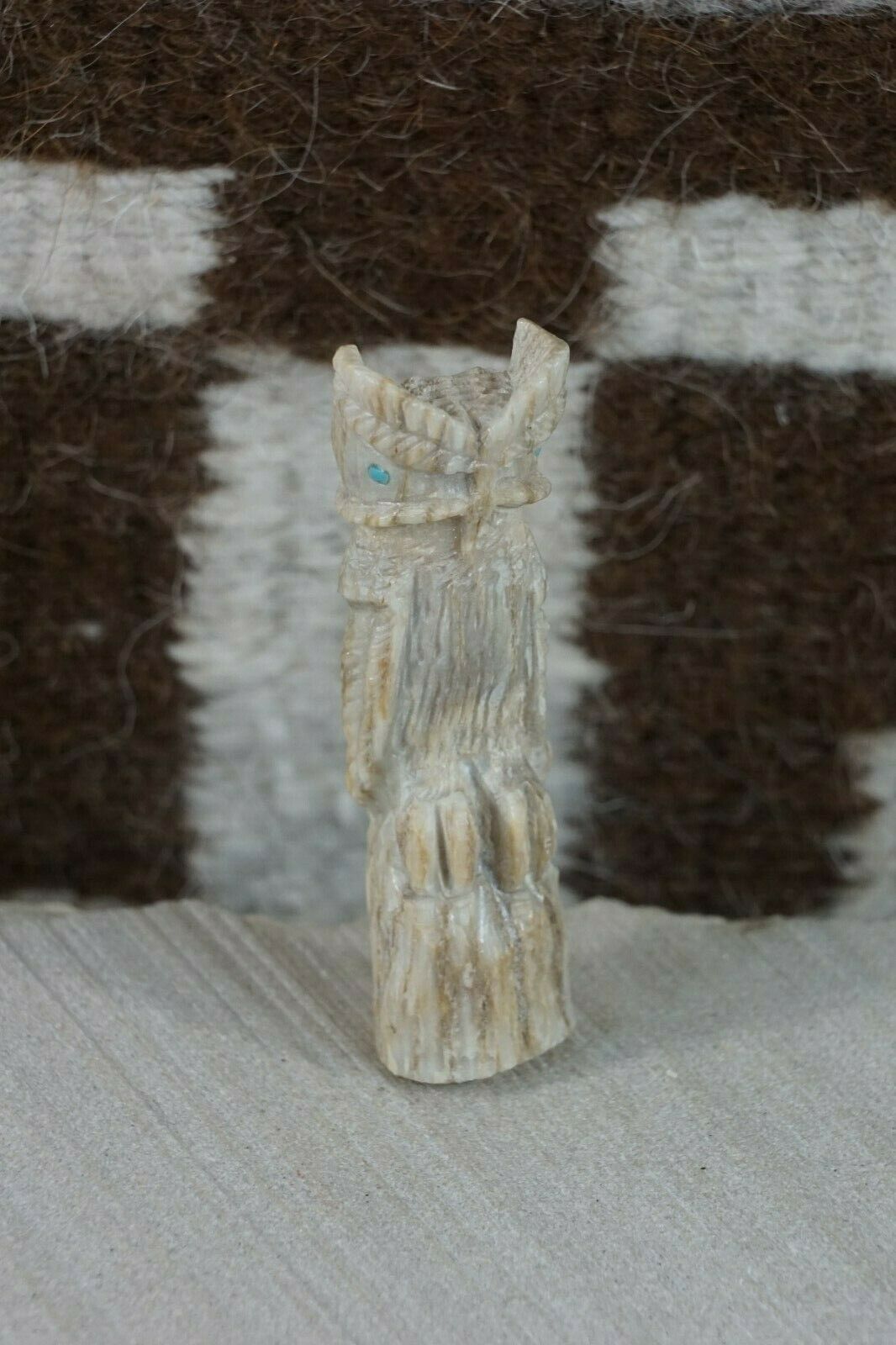 Owl Zuni Fetish Carving - Jerrold Lahaleon - High Lonesome Trading