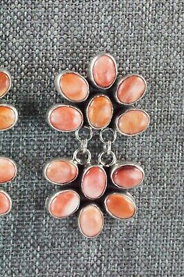 Spiny Oyster and Sterling Silver Earrings - Renelle Perry