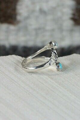 Navajo Turquoise and Sterling Silver Ring - Roger Pino - Size 7