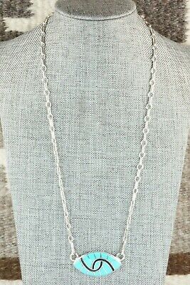 Turquoise & Sterling Silver Necklace - Amy Wesley