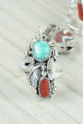 Turquoise & Coral Bracelet and Ring - Max Calladitto