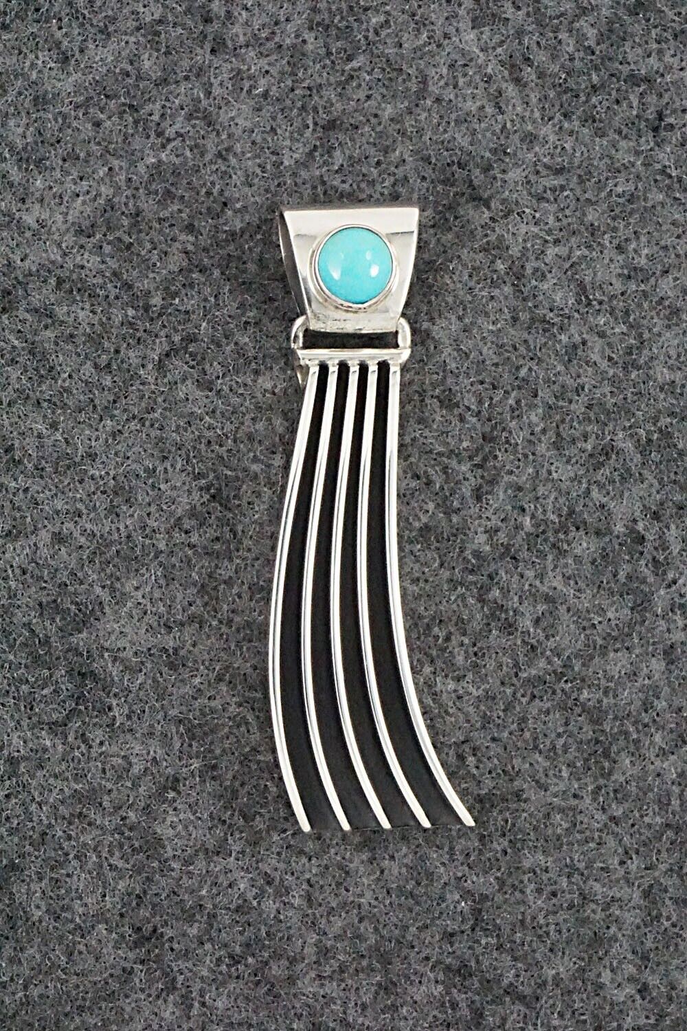 Turquoise and Sterling Silver Pendant - James Bahe