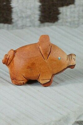 Pig Zuni Fetish Carving - Louise Ponchuella - High Lonesome Trading
