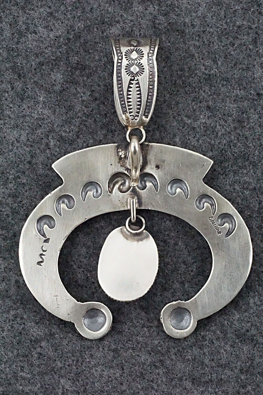 Turquoise and Sterling Silver Pendant - Martha Cayatineto