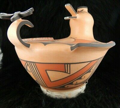 Zuni Duck Pottery - Agnes Peynetsa - Zuni Handmade Pottery - Native American - High Lonesome Trading
