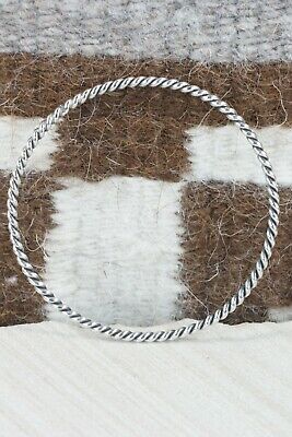 Navajo Sterling Silver Bangle - Elaine Tahe