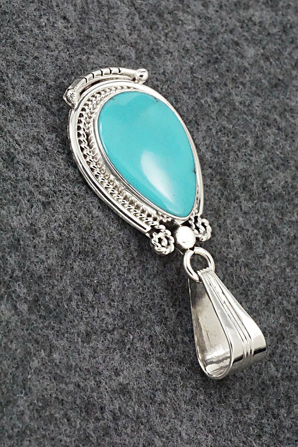 Turquoise & Sterling Silver Pendant - Samuel Yellowhair