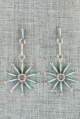 Turquoise & Sterling Silver Earrings - Yvette Kaamasee