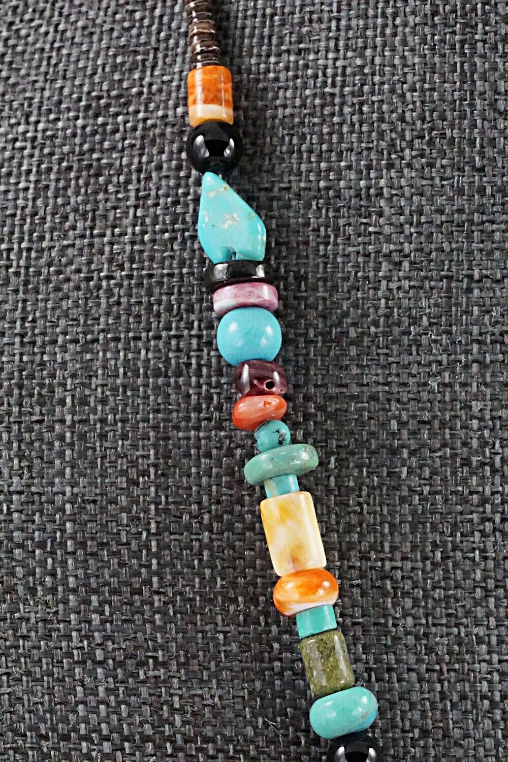 Multi Stone and Sterling Silver Necklace - Helen Tsosie