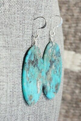 Turquoise & Sterling Silver Earrings - Lupe Lovato
