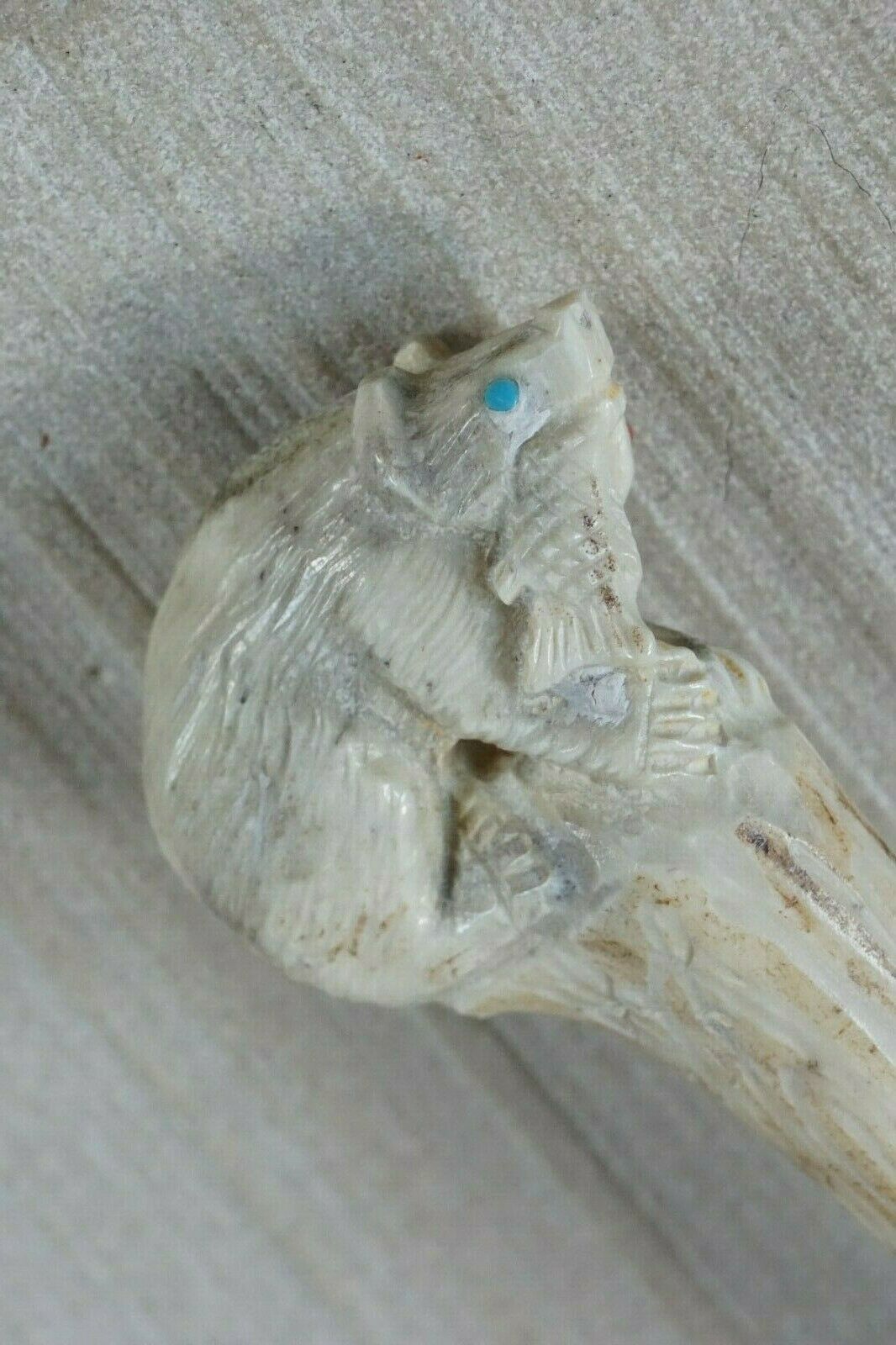 Bear Zuni Carving - Derrick Kaamasee - High Lonesome Trading