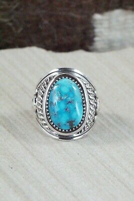 Turquoise & Sterling Silver Ring - Derrick Gordon - Size 10