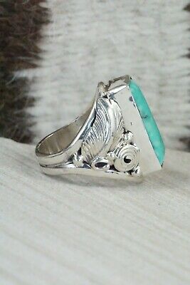 Turquoise & Sterling Silver Ring - Davey Morgan - Size 6.5