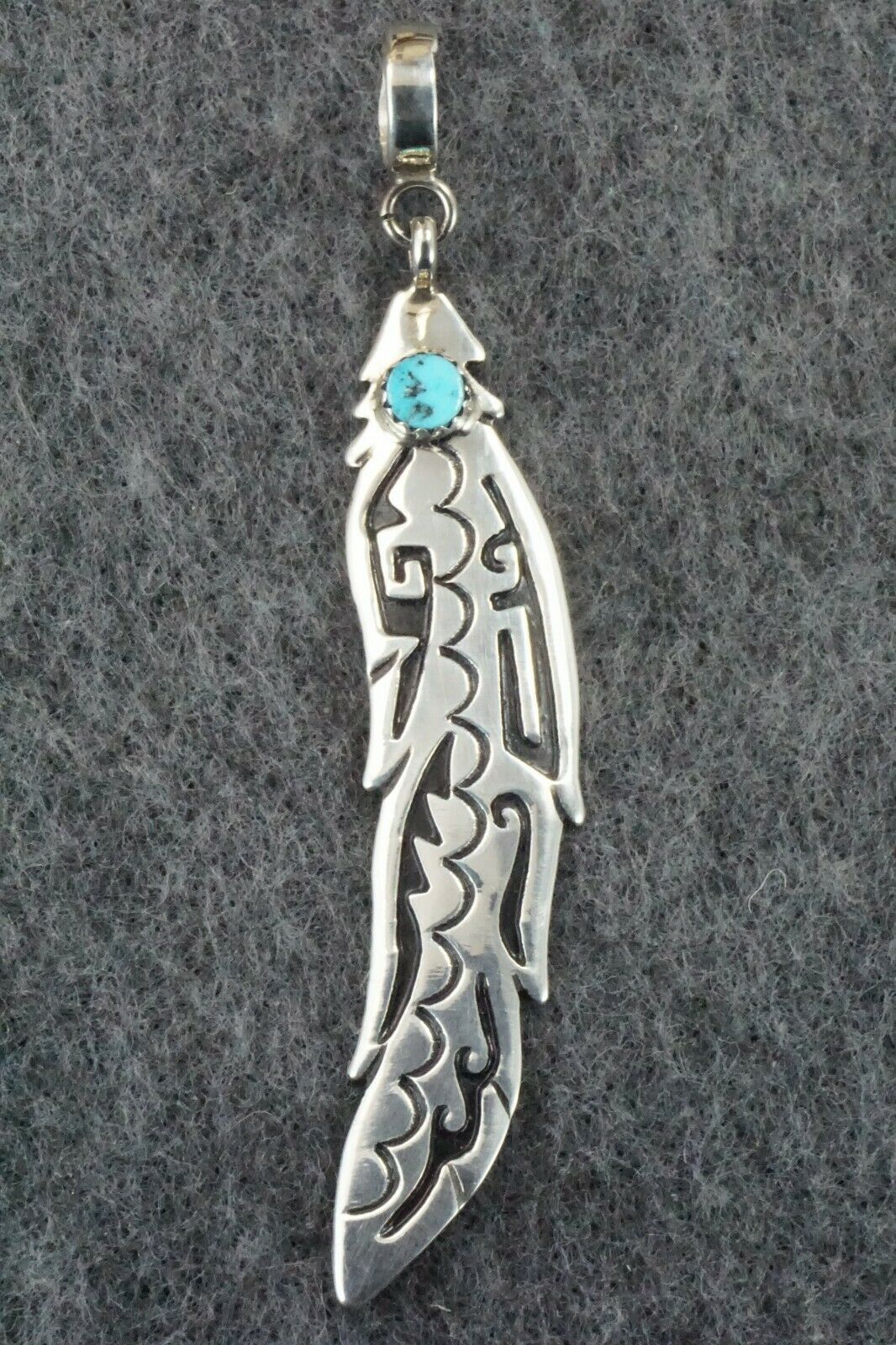 Turquoise & Sterling Silver Pendant - Rosita Singer
