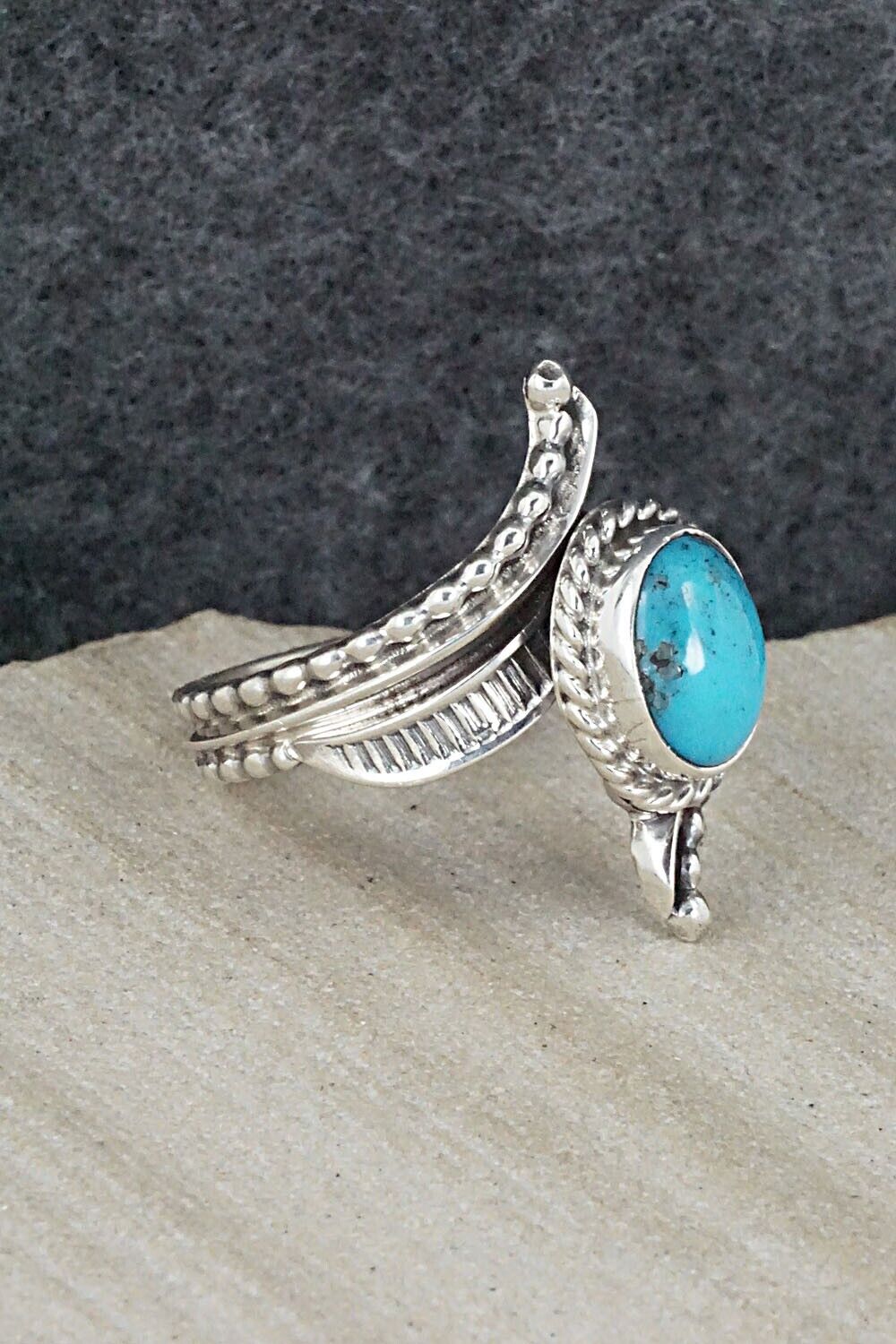 Turquoise & Sterling Silver Ring - Thomas Yazzie - Size 8