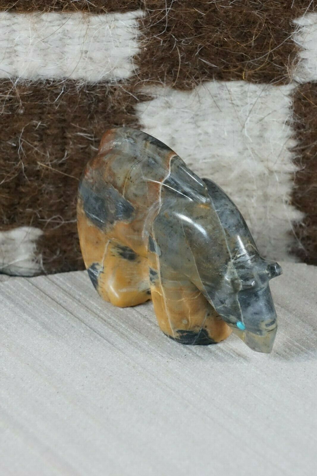 Mountain Lion Zuni Fetish Carving - Ronnie Lunasee - High Lonesome Trading
