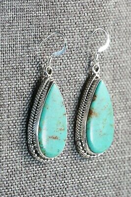 Navajo Turquoise & Sterling Silver Earrings - Sharon McCarthy