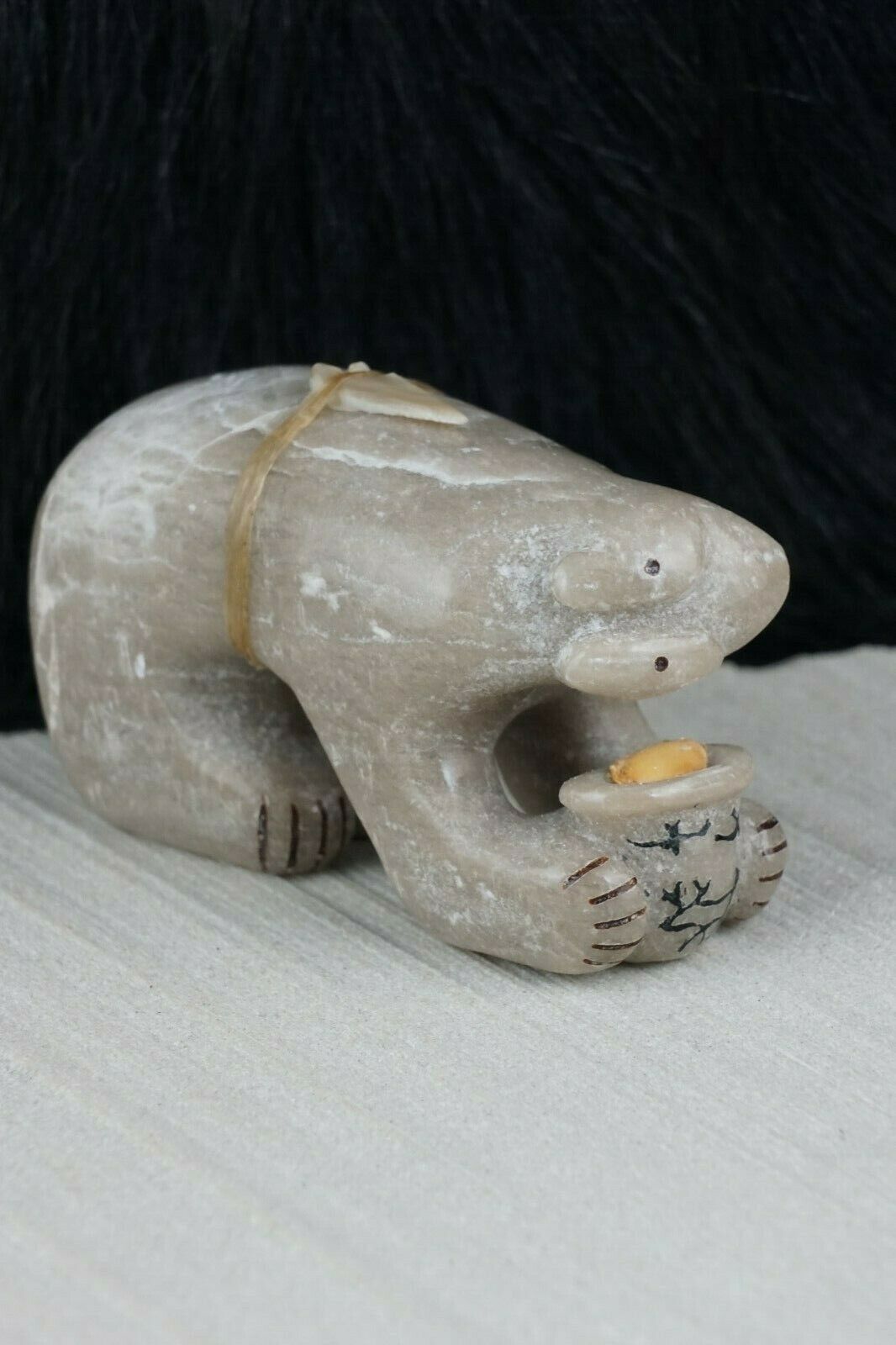 Bear Zuni Fetish Carving - Rick Kallestewa - High Lonesome Trading