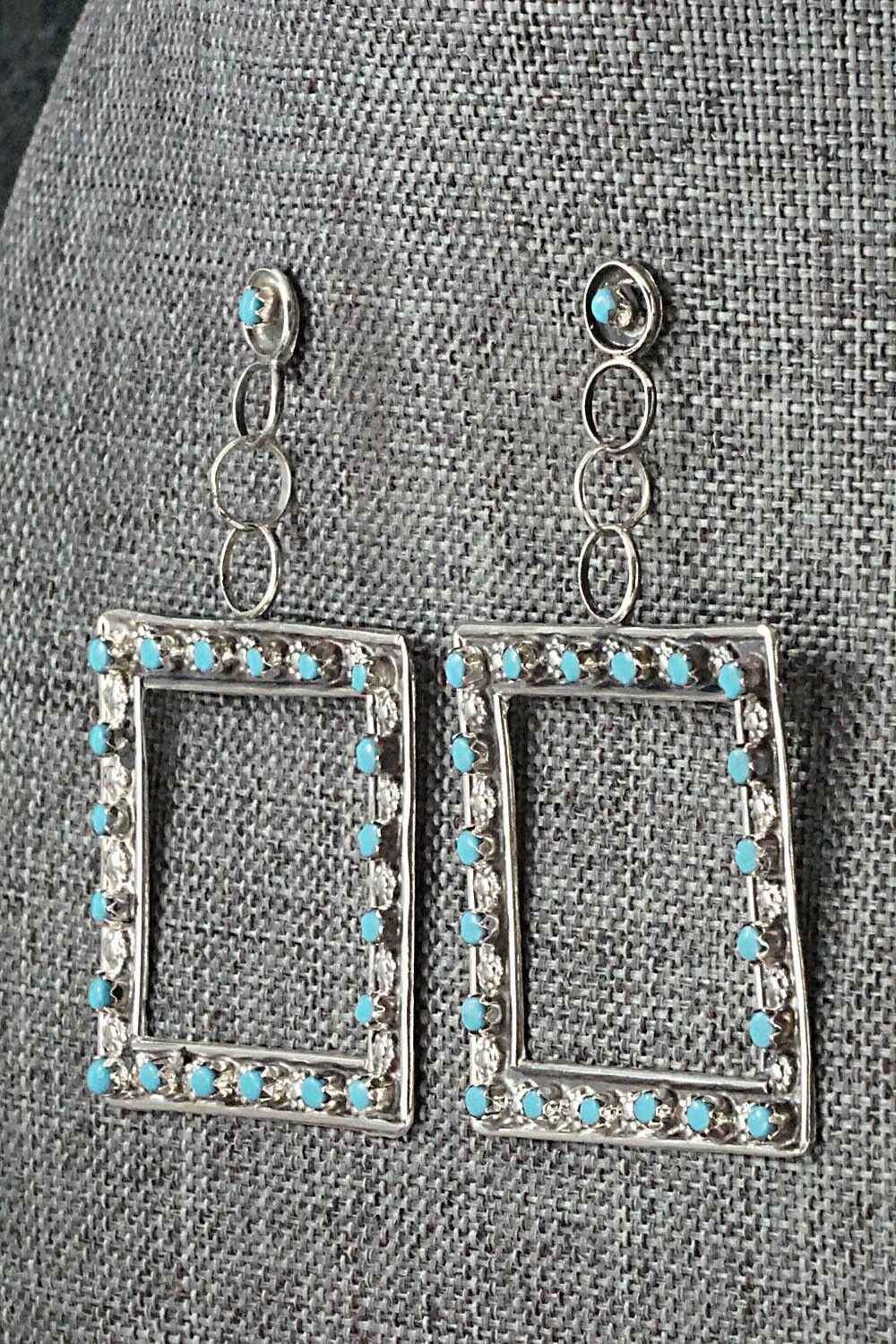 Turquoise & Sterling Silver Earrings - Marlon Quam