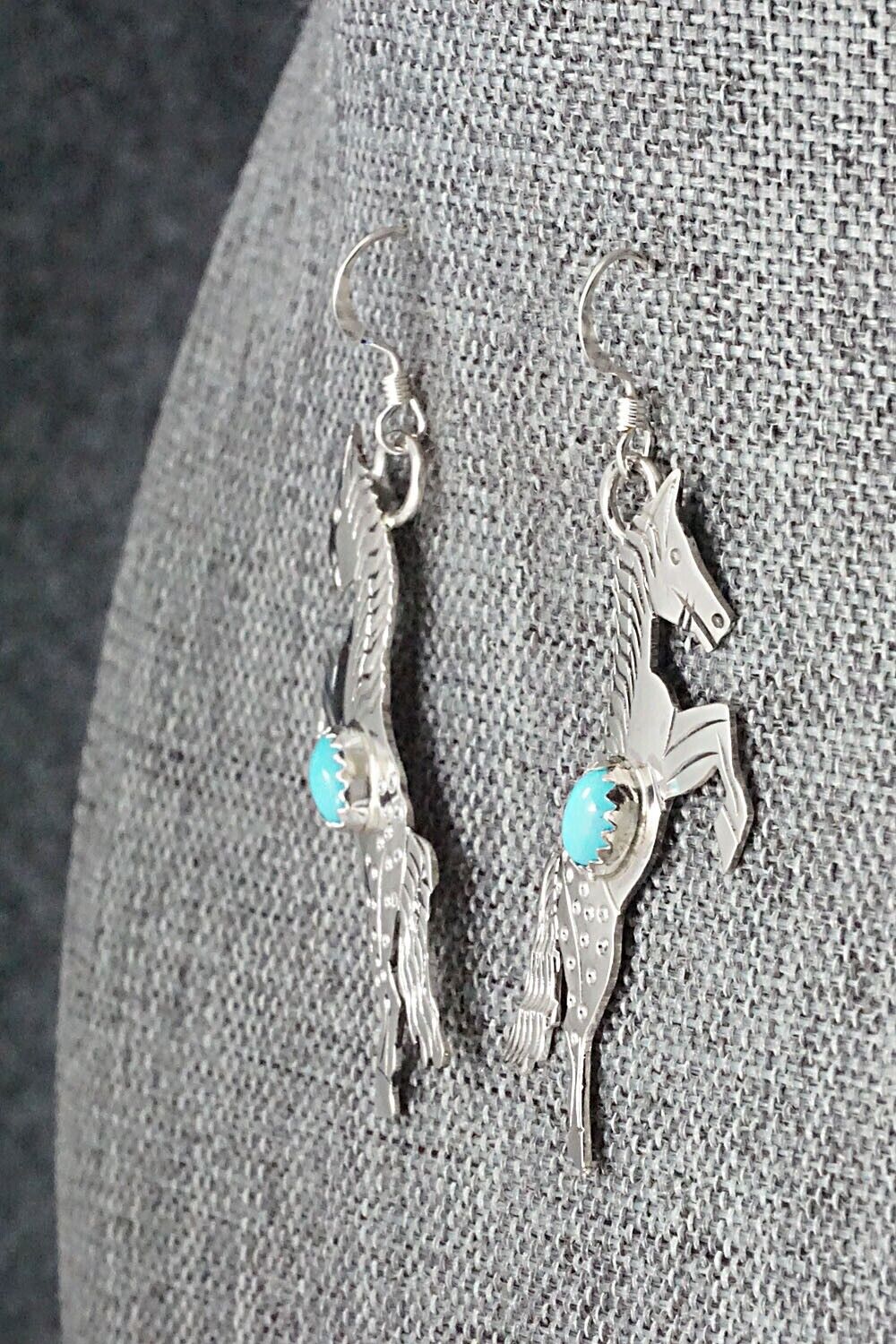 Turquoise & Sterling Silver Earrings - Louise Yazzie