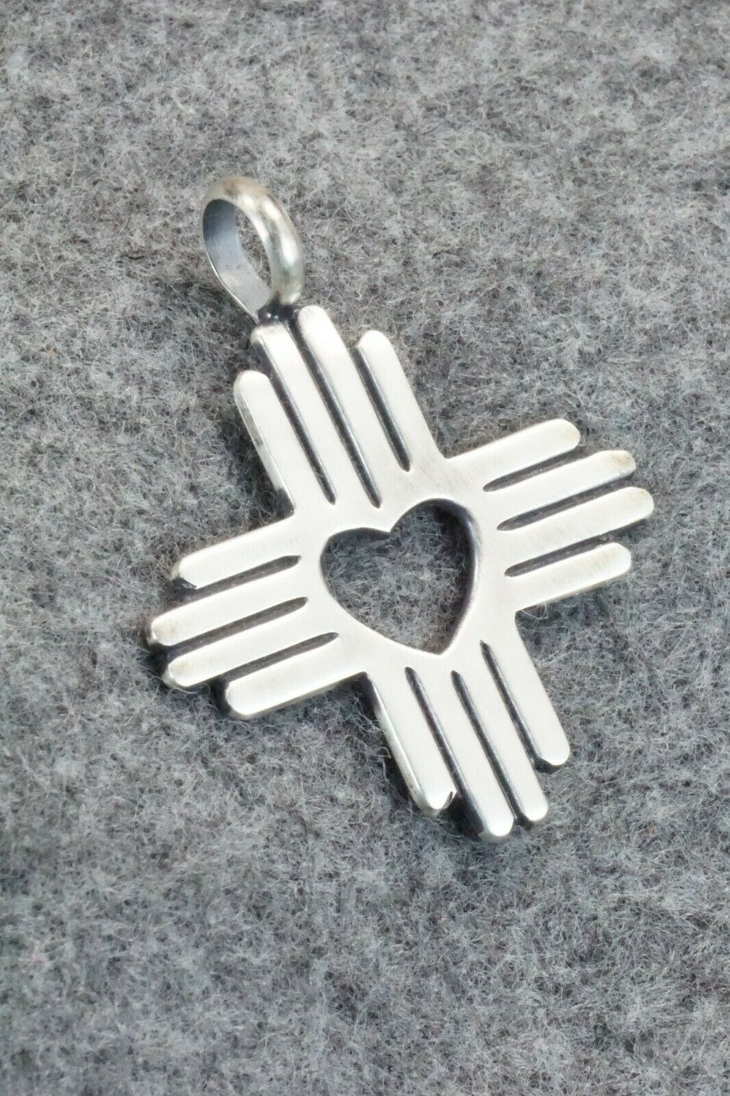 Sterling Silver Zia Pendant - Raymond Coriz