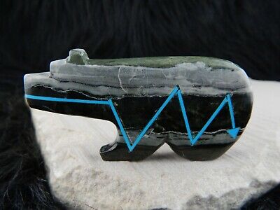 Bear Zuni Fetish Carving - Bernard Laiwakete - High Lonesome Trading