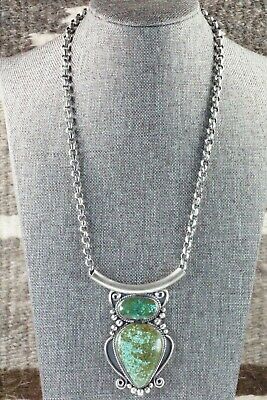 Turquoise & Sterling Silver Necklace - Raymond Delgarito
