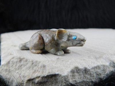 Mouse Zuni Fetish Carving - Lance Cheama - High Lonesome Trading